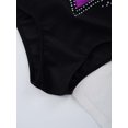 thumbnail image 7 of TiaoBug Kids Girls Gymnastics Tumbling Leotards One Piece Sparkly Ballet Sleeveless Cutout Back Bodysuit Purple 6, 7 of 7