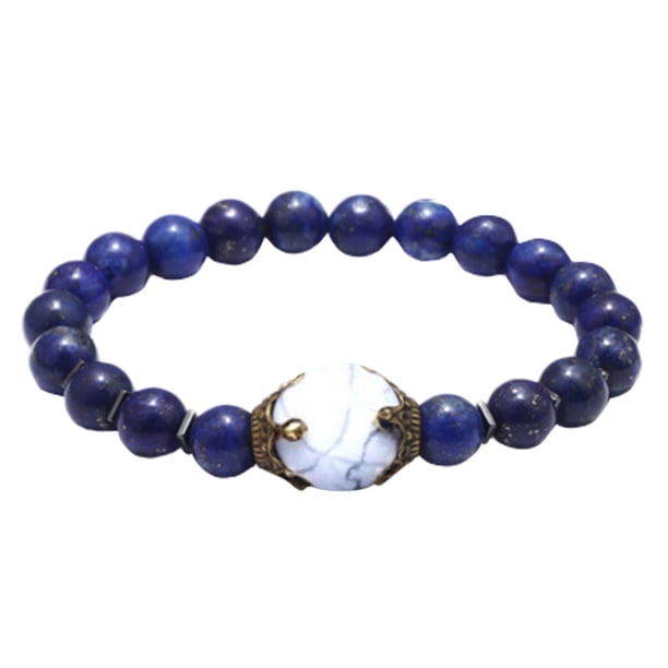 Pulseras para mujer, regalos para mujer, pulsera de cuentas de piedra natural de moda, pulsera elástica para hombres y mujeres, joyería, pulsera de piedra natural