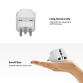 thumbnail image 3 of Tignapoo Universal Swiss Plug Adapter - 3-Socket Embedded Oval Design, White Conversion Socket for Global Compatibility, ABS Material, 250V, 10/16A, Compact Size 6x3.6cm, 3 of 6