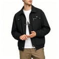thumbnail image 5 of PNTUTB Outerwear for Men Full Zip Snap Button Lapel Jacket Solid Color Long Sleeve Coat Casual Comfort Trendy Fashion Outerwear with Pockets, 5 of 7