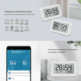 thumbnail image 5 of Smart Thermometer Hygrometer: Wi-Fi Enabled Room Temperature Monitor with APP Alerts, Linkable to Humidifiers and Temperature Regulation Devices, Simple Elegant Design, White, 5 of 7