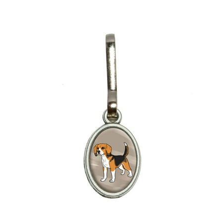 Beagle - Pet Dog Oval Zipper Pull