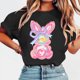 thumbnail image 2 of Tops de Manga Corta de Verano para las Mujeres Imprimir Blusa de Cuello Redondo, Moda Ligera de Poliéster Spandex, 2 of 6