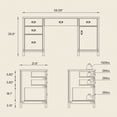 thumbnail image 2 of Joyyskill 59" Executive Desk with File Drawer, Farmhouse Computer Desk with Charging Station and Storage Cabinet Wood Home Office Desk for Writing Study, Black, 2 of 5