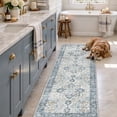 thumbnail image 4 of KUETH Modern Area Rug 2x7 Non Slip Hallway Runner Rug, Low Pile Machine Washable Rugs for Entryway, Hallway, Kitchen and Corridor, Blue, 4 of 11