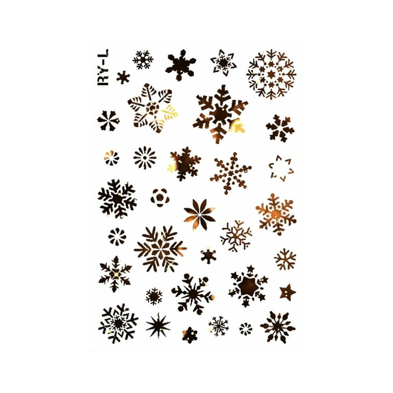 Christmas Snowflakes Hand-painted Spray Painting Hollow Out Painting  Template Large, Medium And Small Snowflakes