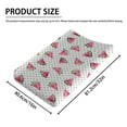 thumbnail image 3 of Watercolor Watermelon Changing Pad Covers Summer Fruit Black Dots Diaper Changing Table Sheets for Boy Girl Soft Stretchy Change Table Mats 32''x16'', 3 of 6