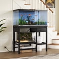 thumbnail image 3 of 40-50 Gallon Fish Tank Stand with Power Outlet, Aquarium Stand with 3-Tier Adjustable Storage Shelves, Fish Stand with Storage Drawers, 36.6"*18.9" Tabletop (Black), 3 of 7