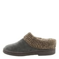thumbnail image 4 of Clarks Womens Slipper Suede Leather Knitted Collar Clog Slippers - Plush Faux Fur Lining (Grey, 7), 4 of 7