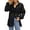 Black, variant on NeedBo Women's Button Down Long Sleeve V Neck Mesh Shirt See Through Sheer Blouse Tops, Navy M