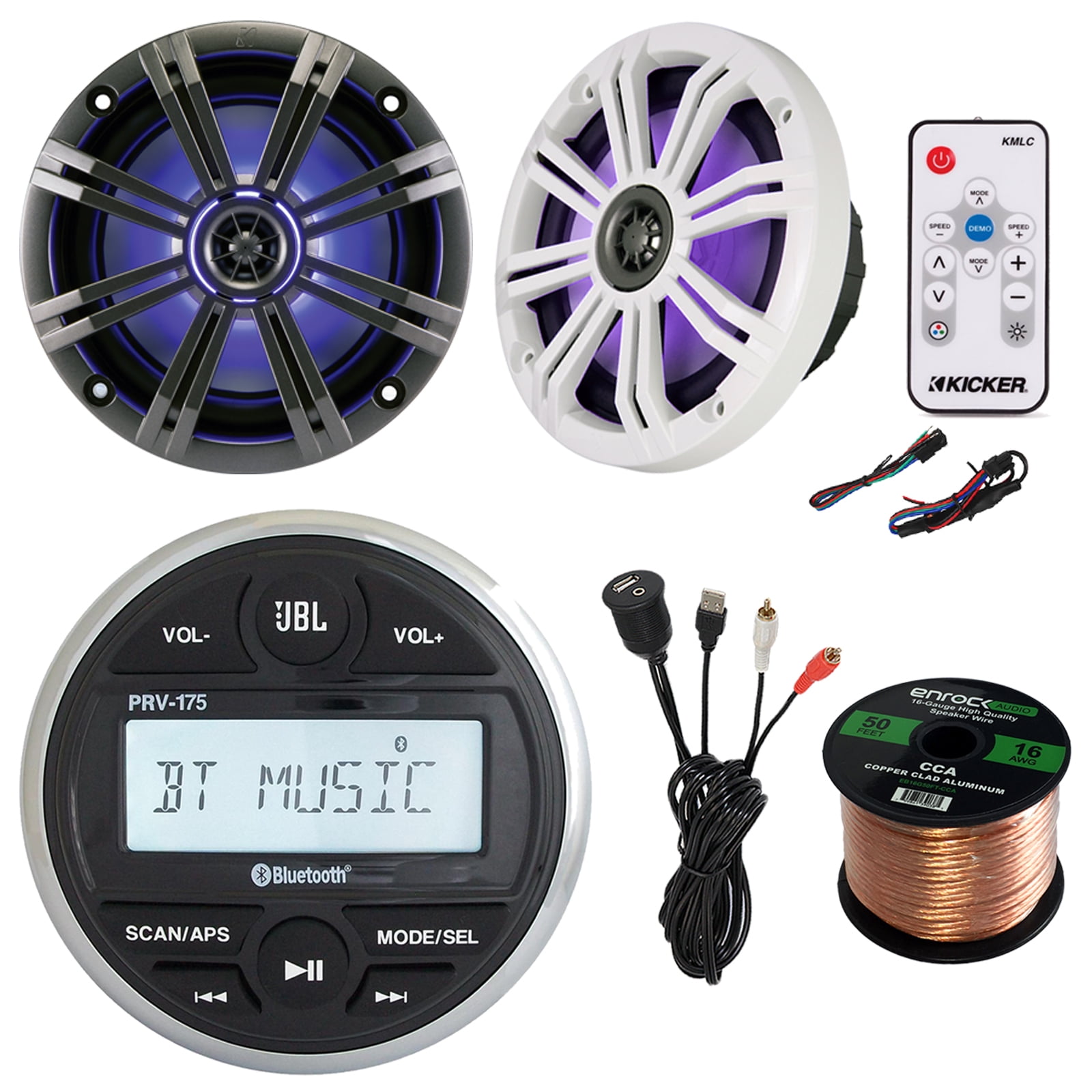 JBL PRV175 Marine Digital Media Receiver with Builtin Bluetooth