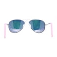 thumbnail image 2 of Child Size Kids Color Mirror Classic Iconic Tear Drop Officer Sunglasses Silver Pink Mirror, 2 of 4