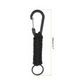thumbnail image 2 of Uxcell Paracord Keychain, Braided Lanyard Key Clip D Rings Survival Keychains Black, 2 of 6