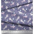 thumbnail image 3 of Soimoi Velvet Fabric Dot,Star & Unicorn Animal Fabric Prints By Yard 58 Inch Wide, 3 of 3