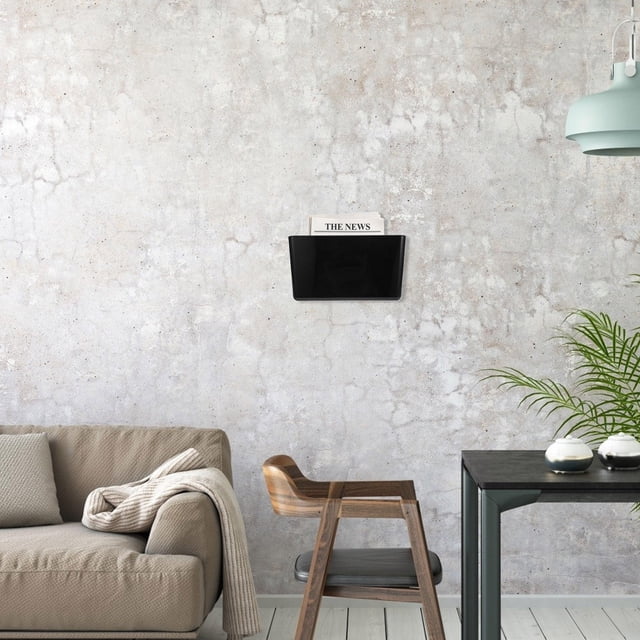 Houderco Soporte Para Documentos Montado En Pared Color Negro Para Uso En Oficina
