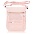 thumbnail image 4 of Funda de cuello con soporte para pasaporte WALNEW, con bloqueo RFID, rosa, 4 of 9