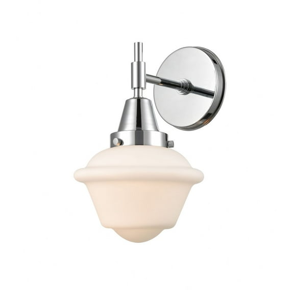 447-1W-PC-G531-Innovations Lighting-Oxford - 1 Light Wall Sconce-11 Inches Tall and 7.5 Inches Wide-Polished Chrome Finish-Matte White Glass Color