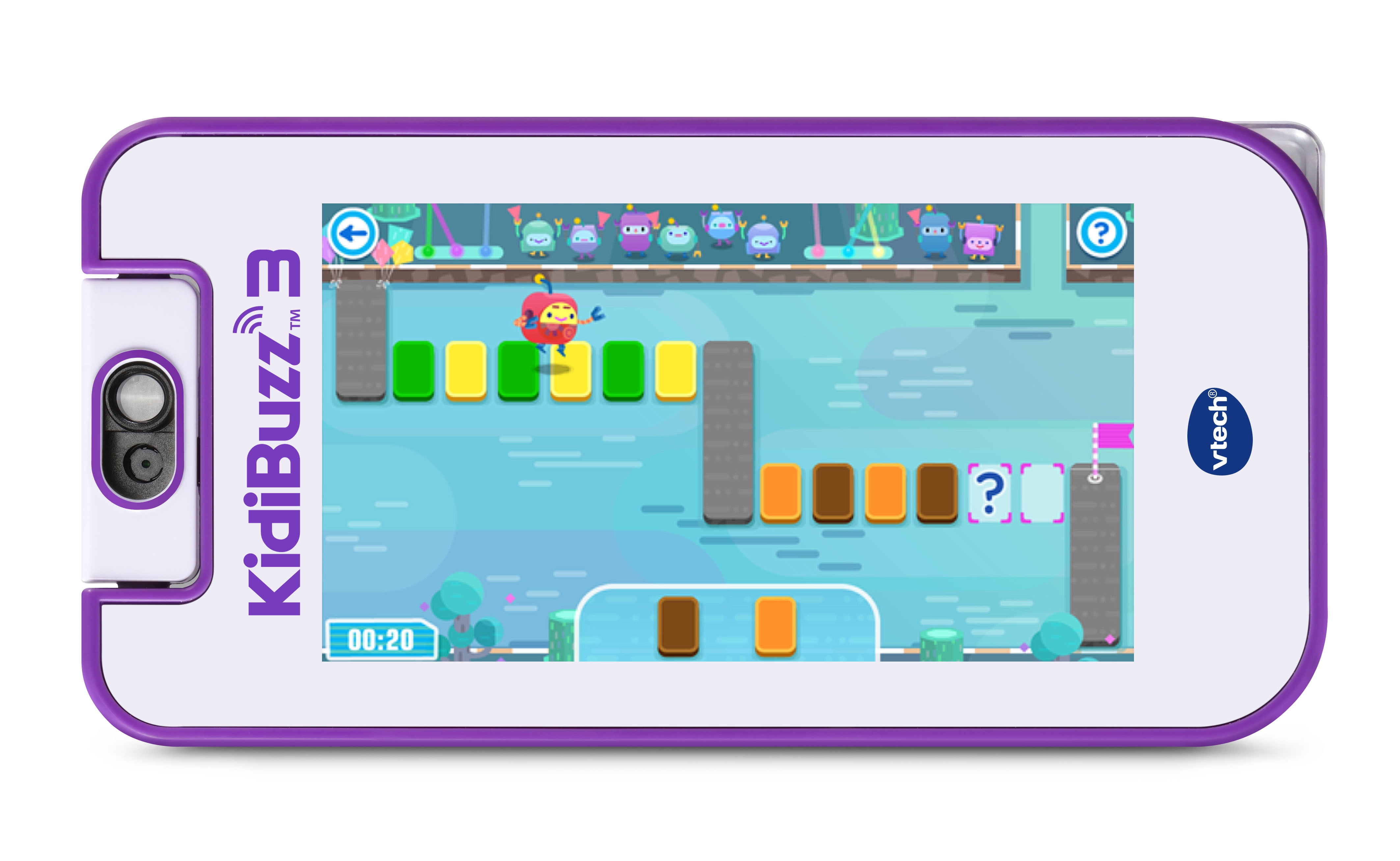 VTech® KidiBuzz™ 3 Purple Smart Device, KidiCom Chat™ & Close-Up Lens