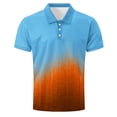 thumbnail image 6 of IhhxPro Men's Short Sleeve Gradient Collared Shirt with Button Detail Fashion Casual Summer Slim Fit Cotton Office Golf S-4XL, 6 of 6