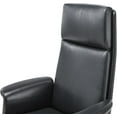 thumbnail image 6 of Fohfurniture Genuine Leather Executive Office Chair, High Back Ergonomic Desk Chair with Headrest, 360° Swivel, Height Adjustable, Wood Back Shell & Roller Casters for Home Office, Conference Room, 6 of 8
