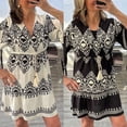 thumbnail image 2 of Women V-Neck Loose Midi Dress, Elegant Dress for Dating, Party & Daily Wear, 2 of 4
