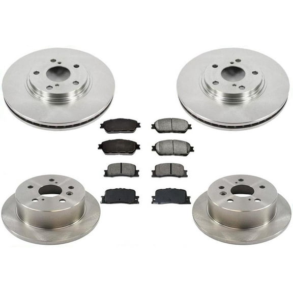 Fits 2004-2006 Lexus ES330 Front & Rear Brake Rotors and Ceramic Pads