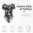 thumbnail image 6 of Uemuo Rottweiler Pattern Women's One Piece Short Sleeve Swimsuit Rash Guard Surfing Modest Quick-drying Swimsuit Beach Essentials-Large, 6 of 9
