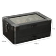 thumbnail image 7 of Black Edition Military 10 Slot Watch Box for Men, Glass Top Display, Valet Tray, Watch Pillow Stands, 7 of 7