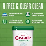 Cascade Free & Clear Dishwasher Pods, Dishwasher Detergent Packs, Detergent Tabs, Lemon, 19 Count