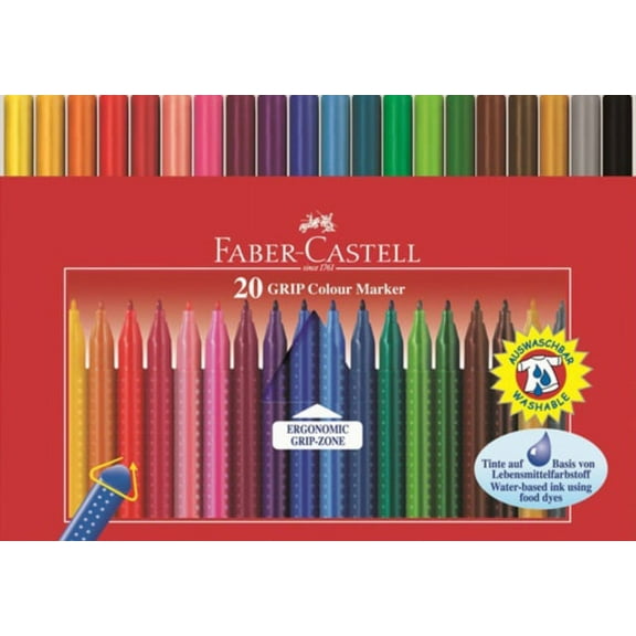 Faber Castell Grip Fibre Pens of 20