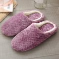 thumbnail image 2 of Zapatillas de invierno para mujer, zapatillas de casa, antideslizantes, con flores, para interiores, informales, cálidos, 2 of 3
