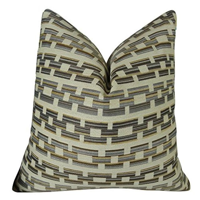 Plutus Square Link Handmade Throw Pillow, (12" x 25")