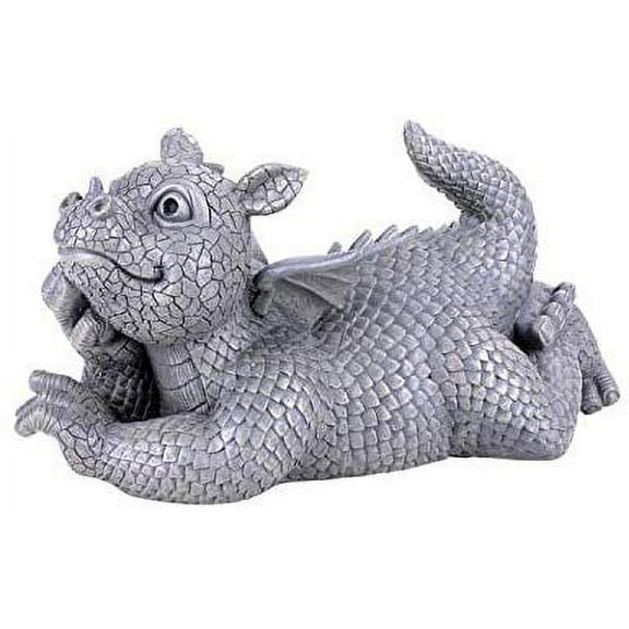 Garden Dragon Daydreaming Garden Display Decorative Sculpture Stone Finish