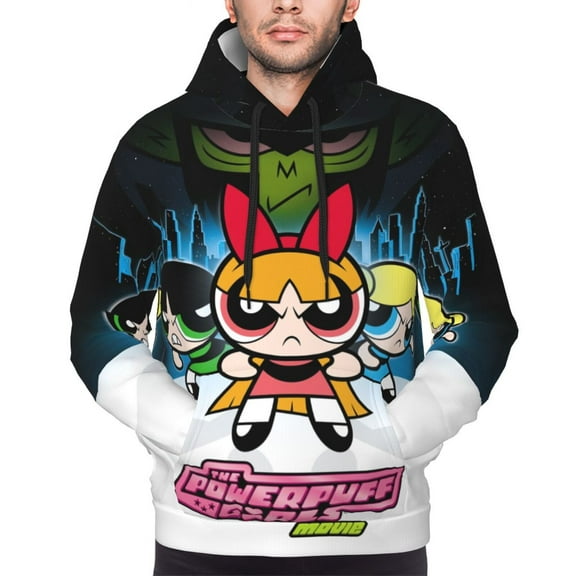 Unisex Men'S And Women'S Powerpuff Girls Hoodies 3d Fashion Digital Print Cartoon Pullover Hooded Sweatshirts With Pockets