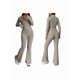thumbnail image 3 of Conjunto de Dos Piezas para Mujer, Pantalón Corto de Larga con Cremallera y Pantalones, Chándal Sexy y Ajustado para Estar en Casa. Caqui XL, 3 of 8