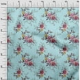 thumbnail image 3 of oneOone Tissu Velours Bleu Aqua à Fleurs Tissu pour Robe Tissu Imprimé au Mètre 58 Pouces de Large, 3 of 4