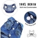 thumbnail image 2 of Vintage lavado chaqueta de mezclilla mono azul Jean ropa para perro pequeño mascota (S), 2 of 5