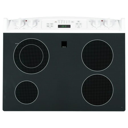 GE - 4.4 Cu. Ft. Self-Cleaning Drop-In Electric Range - White