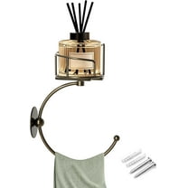 NN Hand Towel Holder for Bathroom with Vintage Wall Mounted Candle Holder,Rustproof Anti-Corrosion Alloy Unique Bronze Towel Hook,Sturdy Coat Hanger for Vintage Kitchen Bathroom Decor and Accessories