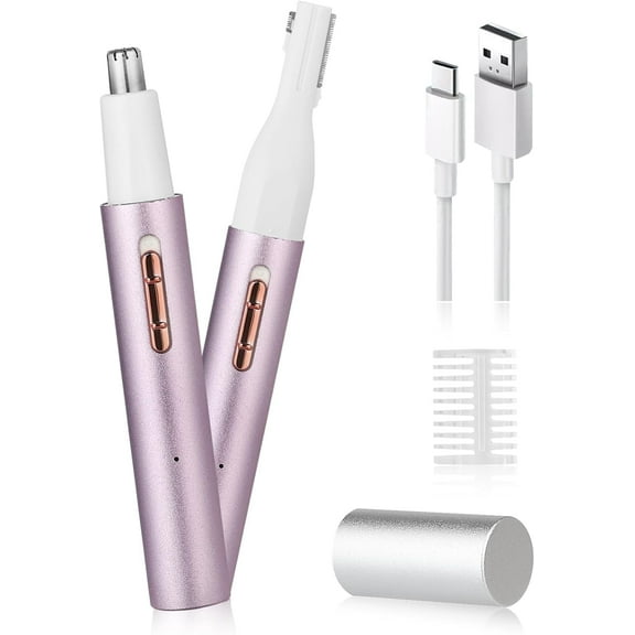 2025 Rechargeable Nose and Ear Hair Trimmer for Women Men – Painless Facial and Eyebrow Hair Remover, Dual-Edge Blades, IPX7 Waterproof, Compact and Portable Electric Clipper