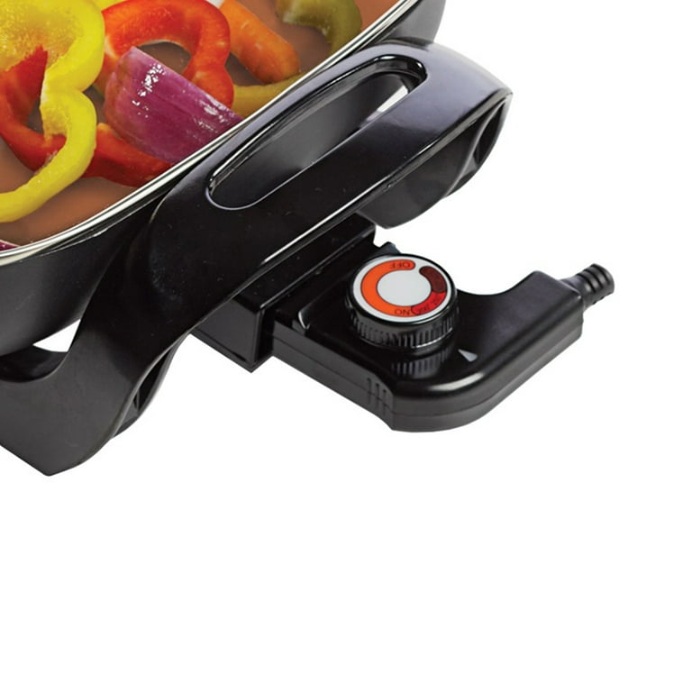 brentwood 12-in L x 11-in W 1400-Watt Non-stick Electric Skillet in the Electric  Skillets department at