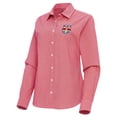thumbnail image 2 of Women's Antigua Red New York Red Bulls Porter Woven Tri-Blend Long Sleeve Button-Up Shirt, 2 of 3