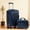 Navy, variant on S-HOME Modern 14"/20" Waterproof Spinner Wheel Luggage Set with Adjustable Handle and 14" Cosmetic Case with Combine Lock  ABS Material, Brown