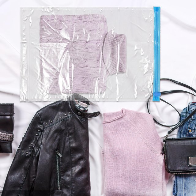 Milisten 10Ud Bolsas De Almacenaje Con Compresión Manual Transparentes Para Guardar Ropa En Hogar
