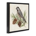 thumbnail image 3 of Stupell Industries Bird on Pine Tree Animals & Insects Painting Black Floater Framed Canvas Art Print Wall Art, 25 x 25, 3 of 9
