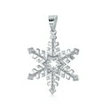 thumbnail image 2 of Bling Jewelry Womens Winter Holiday Snowflake Pendant Necklace in Sterling Silver for Parties, 2 of 4