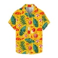 thumbnail image 2 of Summer Savings ! Rciityk Orange Hawaiian Shirt for Men Tropical Short Sleeve Casual Button Up Shirts Summer Beach Shirt Beach Outfits, 2 of 5