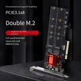 thumbnail image 1 of Tarjeta de Expansión de Disco Duro PCIE3.1 X8 A M.2 Dual Chip ASM1812 Compatible con Protocolo NVME Tarjeta de Expansión de Velocidad, 1 of 5