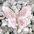 thumbnail image 5 of Xecvkr Christmas Tree Butterfly Ornament Artificial Clip Glitter Decor For Wreath Garland Birthday Wedding Table 9.05x7.08in Pink White Green 1 Piece, 5 of 6