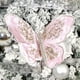 thumbnail image 5 of Adorno de mariposa artificial de Navidad con purpurina y clip - Rosa, blanco, verde - 9 pulgadas para decoración de árbol, corona y guirnalda, 5 of 6